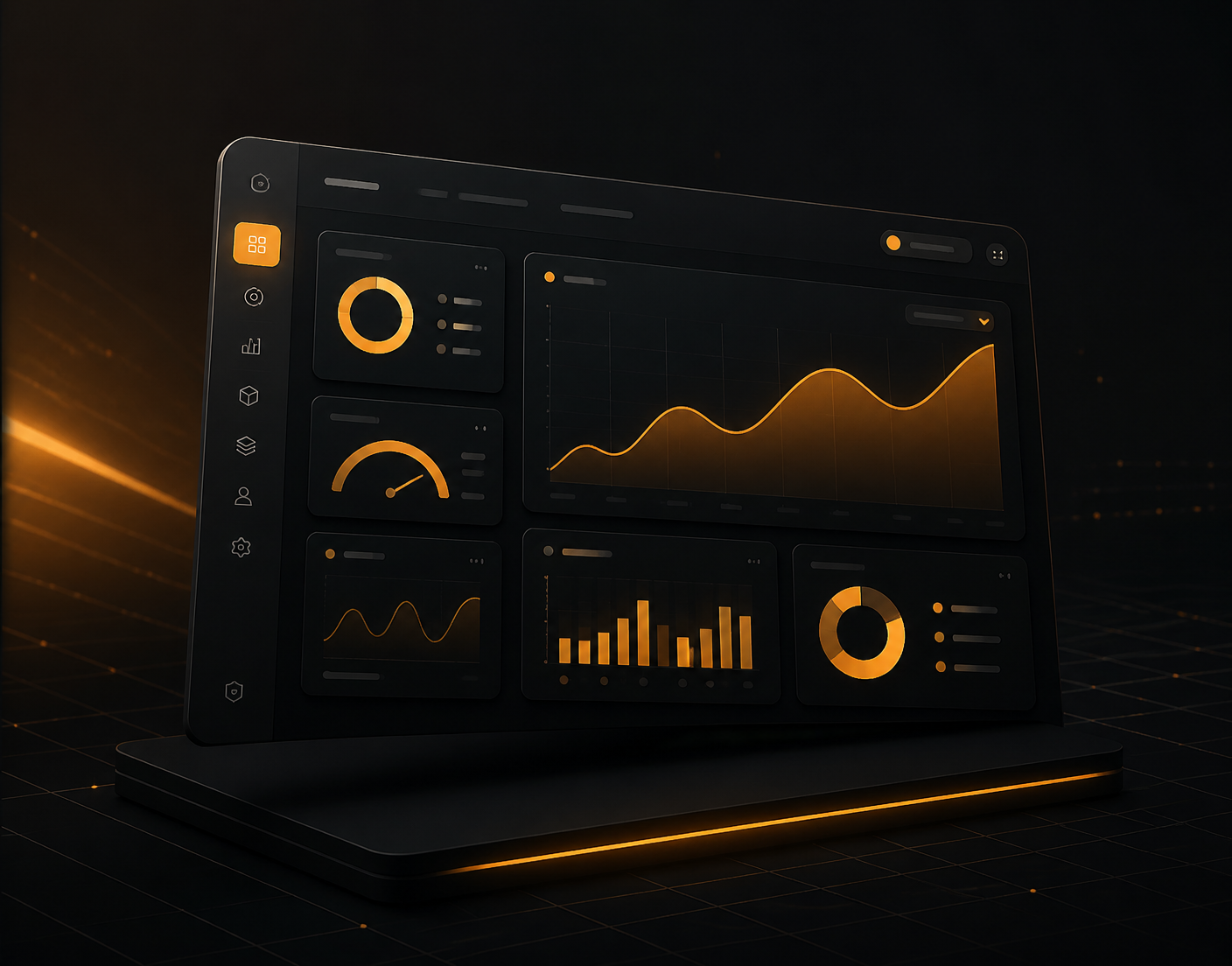 Painel da OmniElite Platform com CRM inteligente, controle financeiro, marketplaces e criativos com IA